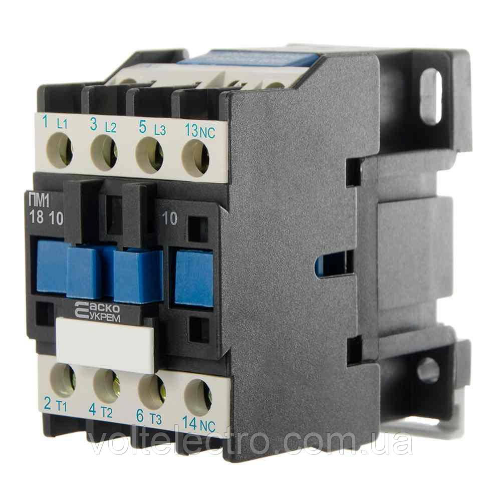 Магнітний пускач АСКО ПМ 1-18-10 380В, фото 1
