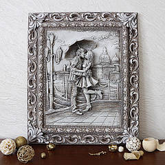 Барельєф Пара під парасолькою КР 910, що світиться, камінь світить