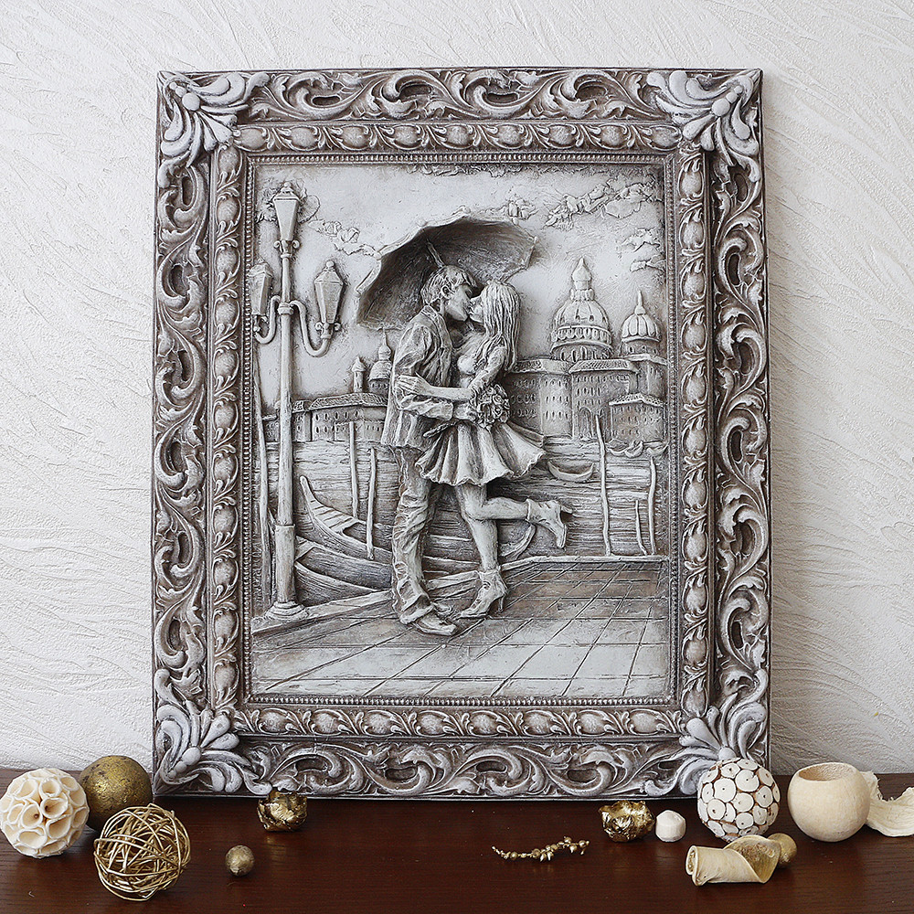 Барельєф Пара під парасолькою КР 910, що світиться, камінь світить, фото 1