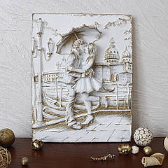 Барельєф Пара під парасолькою малий КРМ 910 золото