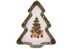 Блюдо у формі ялинки порцелянове BonaDi 30,5 см 498-281