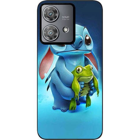 Силіконовий чохол Case для Motorola Edge 40 Neo з картинкою Стіч із жабою, фото 1