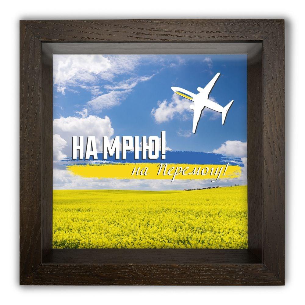Скарбничка "На Мрію, на Перемогу" коричнева 20*20 см гпхркп0029ку