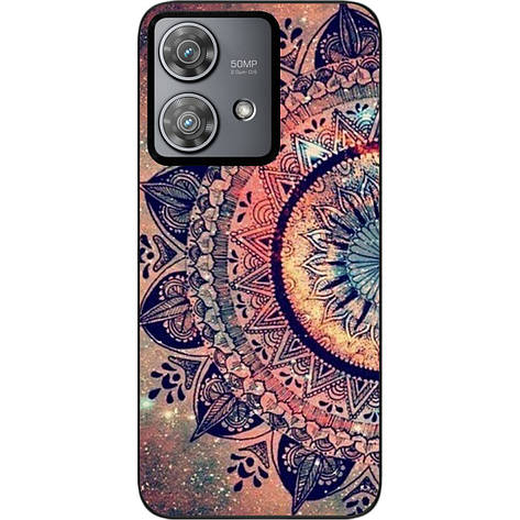 Оригінальний силіконовий чохол Case для Motorola Edge 40 Neo з картинкою Мандала, фото 1
