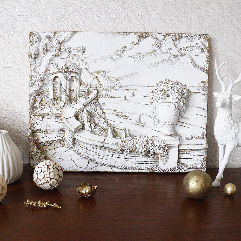 Картина об'ємна Італія Набережна КРМ 912 золото