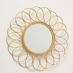 Дзеркало Квітка метал золото d37см 1017263-1 круг