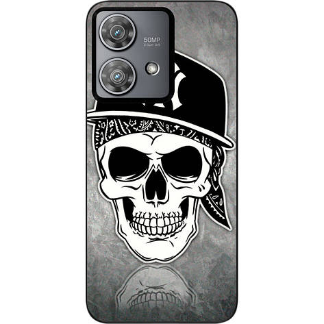 Чохол силіконовий Case для Motorola Edge 40 Neo з картинкою Череп у кепці, фото 1