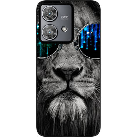 Чохол силіконовий Case для Motorola Edge 40 Neo з картинкою Лев, фото 1