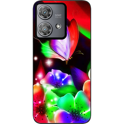 Силіконовий чохол Case для Motorola Edge 40 Neo з картинкою Яскравий метелик, фото 1
