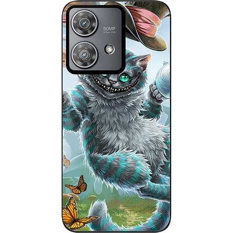 Силіконовий чохол Case для Motorola Edge 40 Neo з картинкою Чеширський, фото 1
