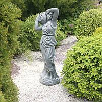 Садовая скульптура Дама с кувшином зеленый гранит 84х23х29 см ССПГ00884-2 Зеленый