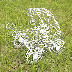 Візок для вазону білий 30 см 10904539