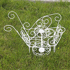 Садова тачка для квітів біла 30 см. 10904541.