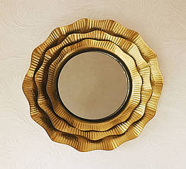 Настінне дзеркало з металу d60 см 21017