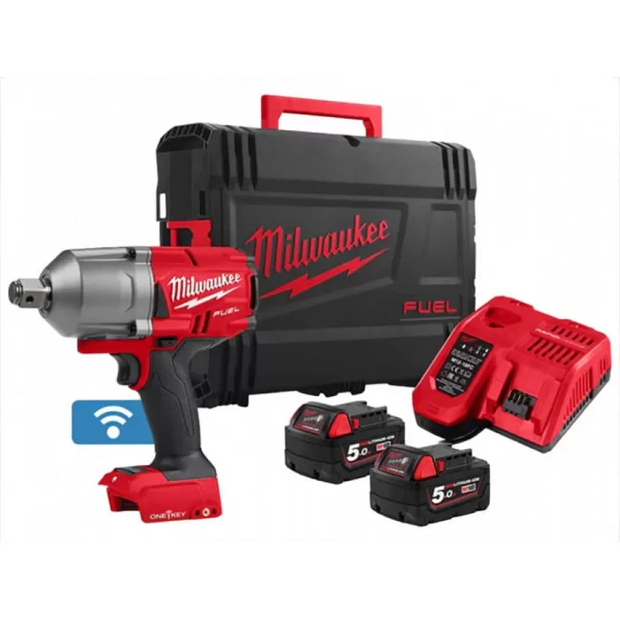 Акумуляторний гайковерт Makita M18 ONEFHIWF34-502X (18 В, 2х5 А*год, 1627 Н*м) (4933459730)