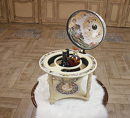 Глобус настільний на 4-х ніжках Карта світу слонова кістка сфера 33 см 33006W