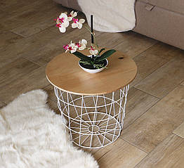 Кошик столик білий 36*40 см 1565658