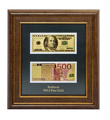 Панно ''USA+Euro'' (Долар+Євро) золото 31*33 см ГП60536(601818)
