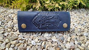 Ключниця кишенькова "Тризуб" синій 14*6.5 см 10-Т-син