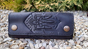 Ключниця кишенькова "Тризуб" чорний 14*6.5 см 10-Т-чер