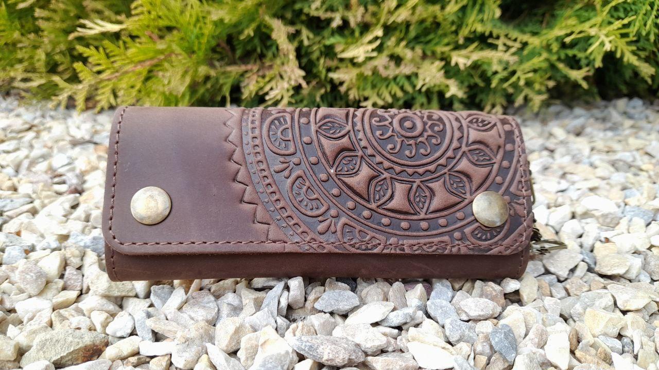 Ключниця кишенькова "Мандала" коричневий 14*6.5 см 10-М-Кор.