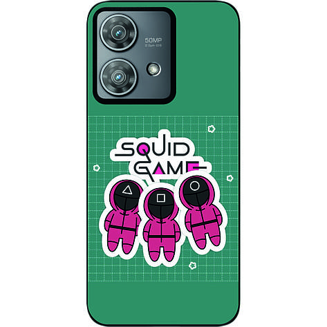 Силіконовий чохол Case для Motorola Edge 40 Neo з картинкою Гра в кальмара Солдати, фото 1