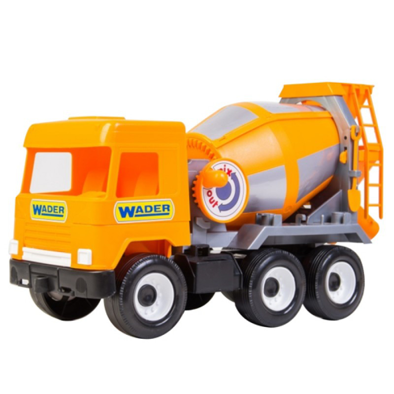 Бетонозмішувач "Middle truck" Wader 39311 (жовтогарячий), з обертовим барабаном, 43 см