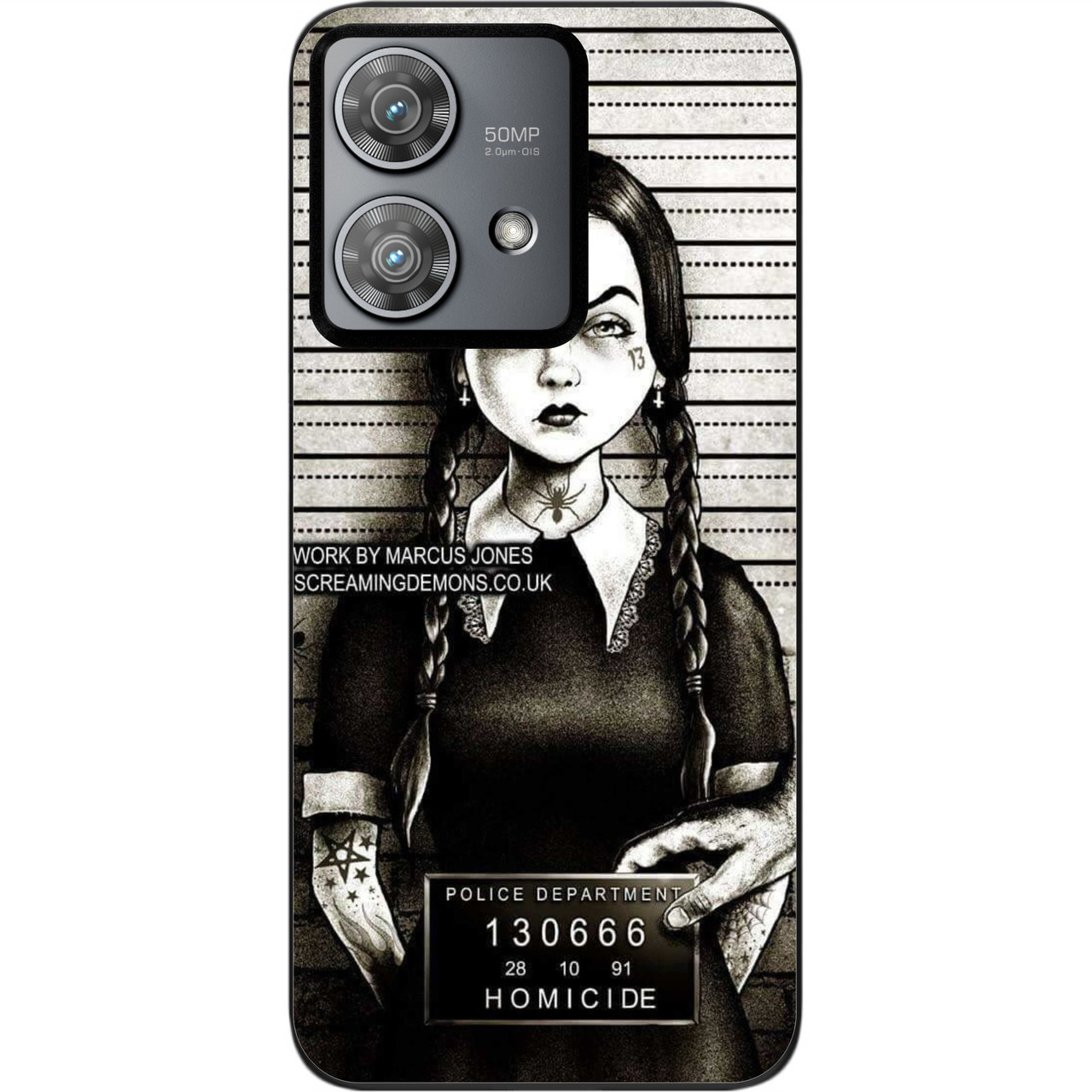 Силіконовий чохол Case для Motorola Edge 40 Neo з картинкою Венсдей