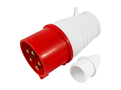 Вилка переносна (ВП) 32А/5п (3п+е+н) 380-415V IP44 червона LEE-025L LM2037 Лємансо