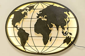 Настінний світлодіодний нічник карта світу L99см 1003887