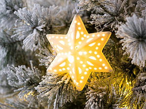 Led нічник зірка біла кераміка h12см 1010125