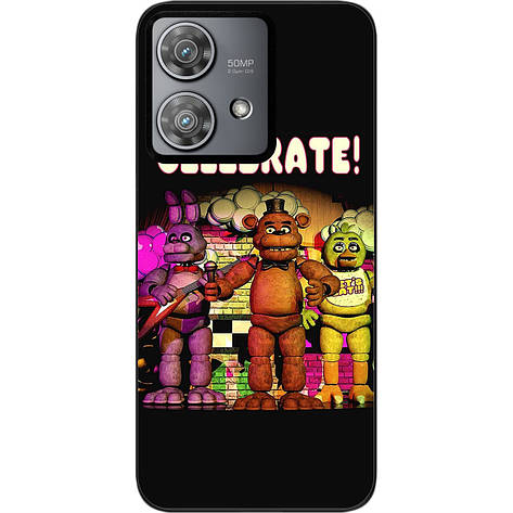 Силіконовий чохол Case для Motorola Edge 40 Neo з картинкою Виступання тріо роботів, фото 1
