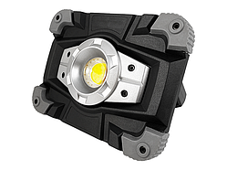 Прожектор LED 10W COB 400Lm 6500K IP54 сіро-чорний LMP102 з мікро USB + кнопка Лємансо