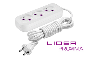 Подовжувач PROXIMA ТМ "LIDER" LP16-312 3 г 2 м