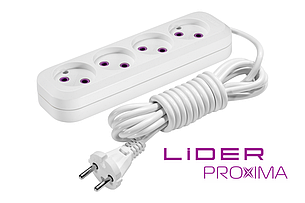 Подовжувач PROXIMA ТМ "LIDER" LP16-412 4 г 2 м