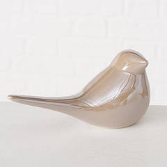 Статуетка Пташка Перлі кераміка беж 16*6*8 см 2023366-1
