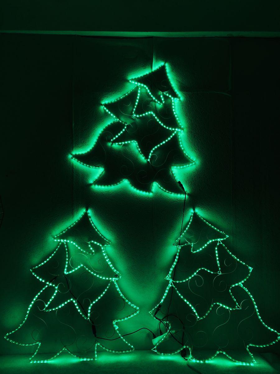 Новорічний декор Елка LED гірлянда (Дюралайт) 90*70 см 220241