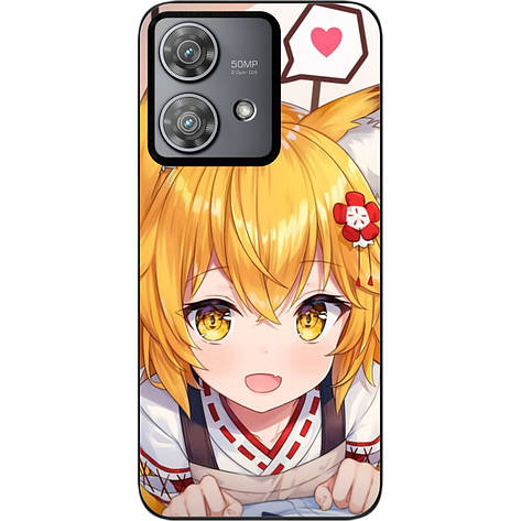 Силіконовий чохол Case для Motorola Edge 40 Neo з картинкою Аніме Вовчиця, фото 1