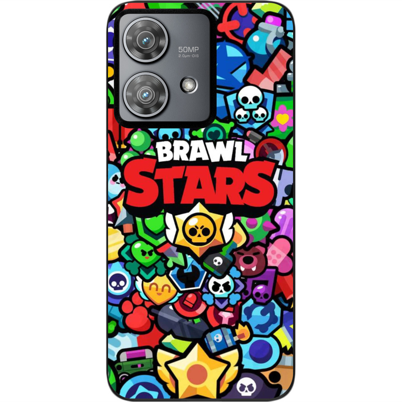 Силіконовий чохол Case для Motorola Edge 40 Neo з картинкою значки Бравл