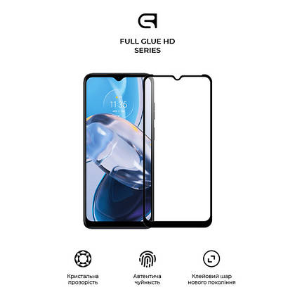 Захисне скло ArmorStandart Full Glue HD для Motorola E22 Black (ARM67051), фото 2
