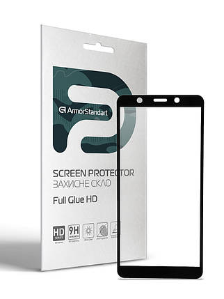 Захисне скло ArmorStandart Full Glue HD для Tecno POP 3 (BB2) Black (ARM65098), фото 1