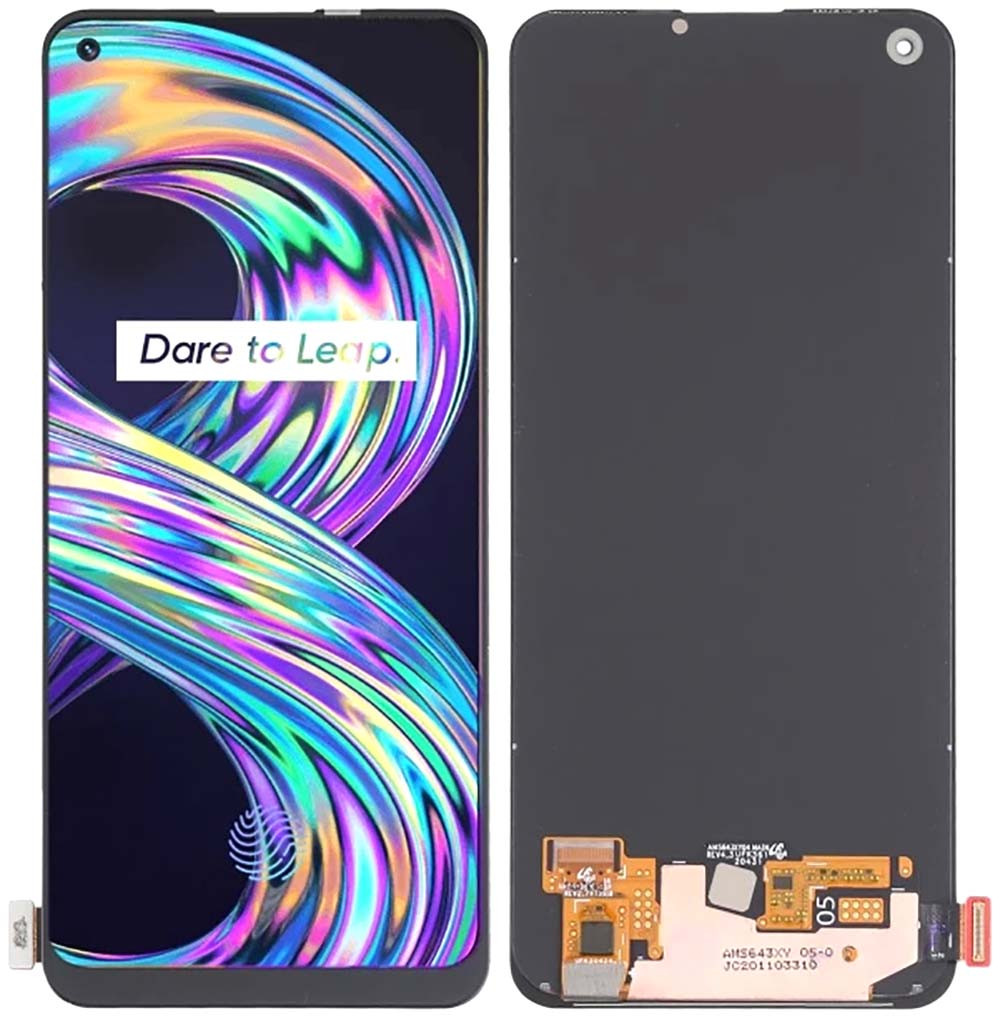 Дисплей + сенсор для Realme 8 4G Black (OLED)