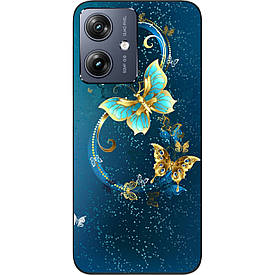 Чохол силіконовий Case для Motorola G54 Power з картинкою Красиві метелики