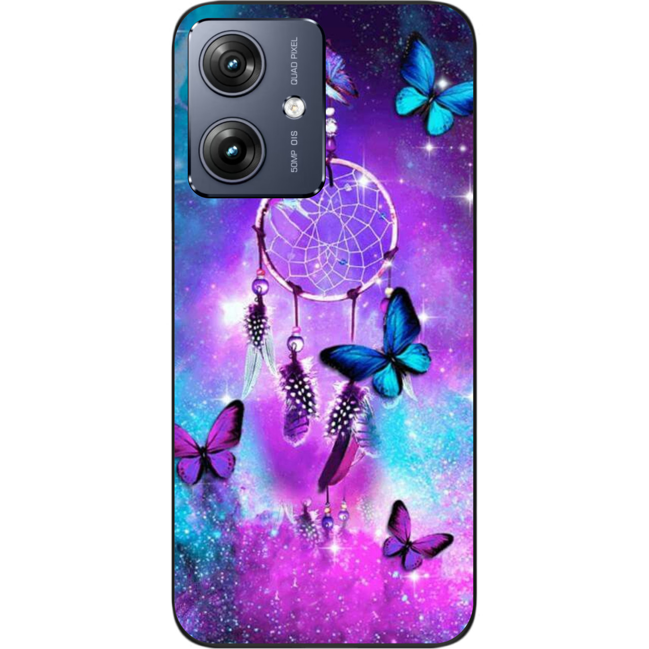 Чохол силіконовий Case для Motorola G54 Power з картинкою Метелики та оберег