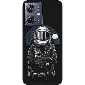 Чохол силіконовий Case для Motorola G54 Power з картинкою Космонавт і місяць