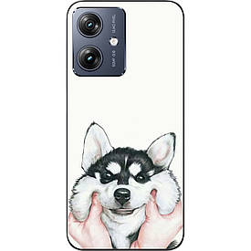 Бампер силіконовий Case для Motorola G54 Power з малюнком Хаскі