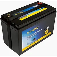 Аккумуляторная батарея Vipow LiFePO4 12.8V 100Ah со встроенной ВМS платой 80A (LiFePO4128-100/80)