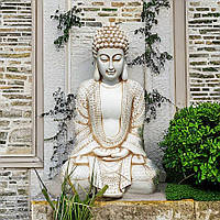 Садовая фигура Будда 70х43х32 см ССП00006 Крем