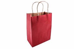 Подарунковий пакет темно-червоний 15*8*21 см 3-2162