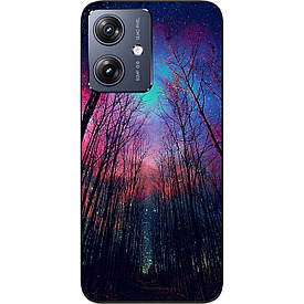 Силіконовий бампер Case для Motorola G54 Power із зображенням Космічний ліс